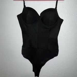 Black patterned bodysuit